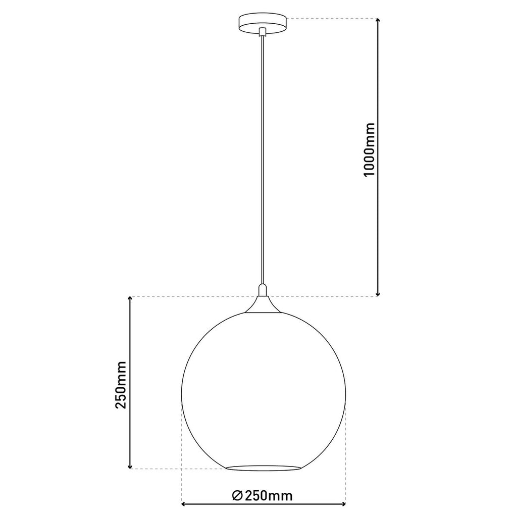 Näve Vaso Hanglamp Rookglas Antraciet 25cm