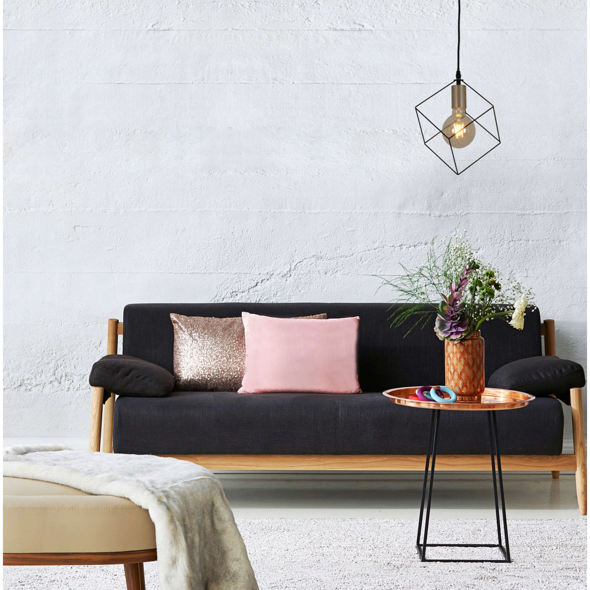 Näve Canto Hanglamp Zwart-Goud 26cm