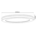 Näve Bonus LED Plafondlamp - Chroom/Wit 22,5cm