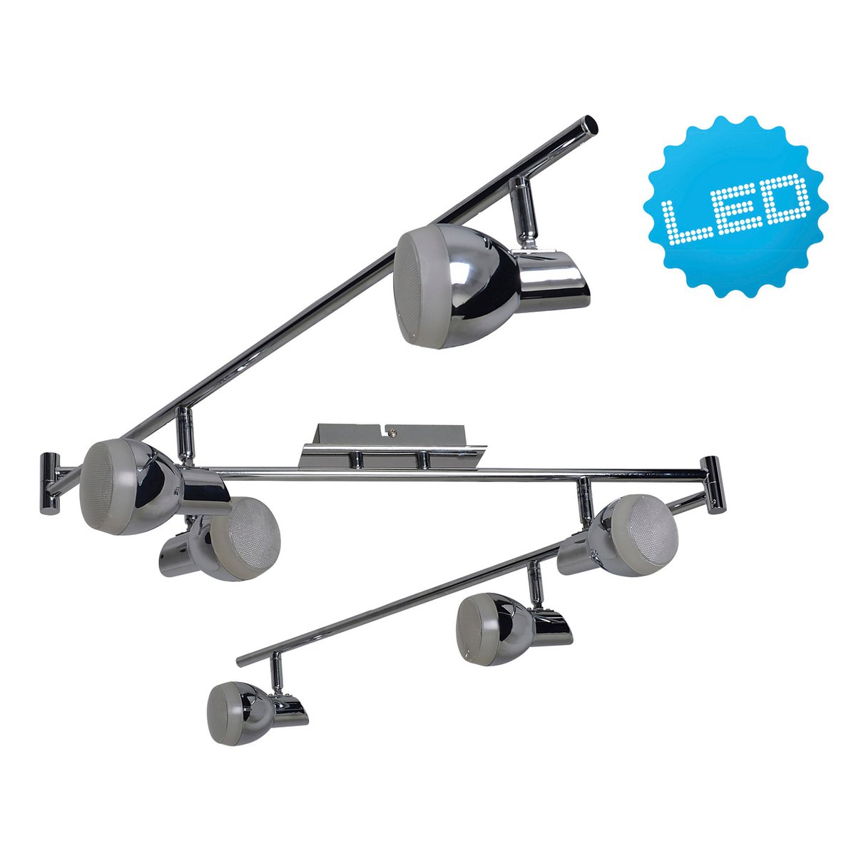 Chromey LED Plafondspot Näve Leuchten 180cm Warm Wit