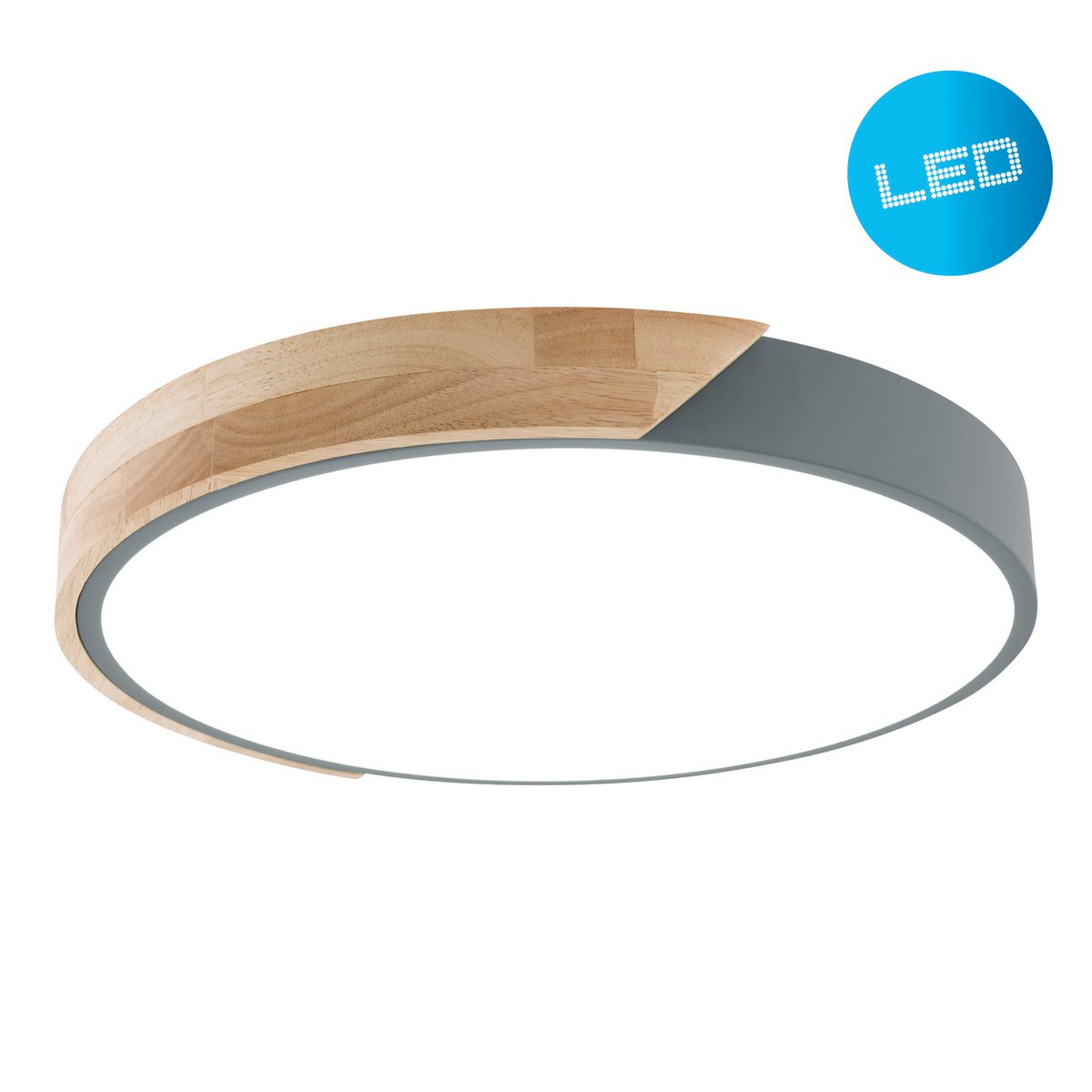 Näve Borneo LED Plafondlamp 31cm Grijs