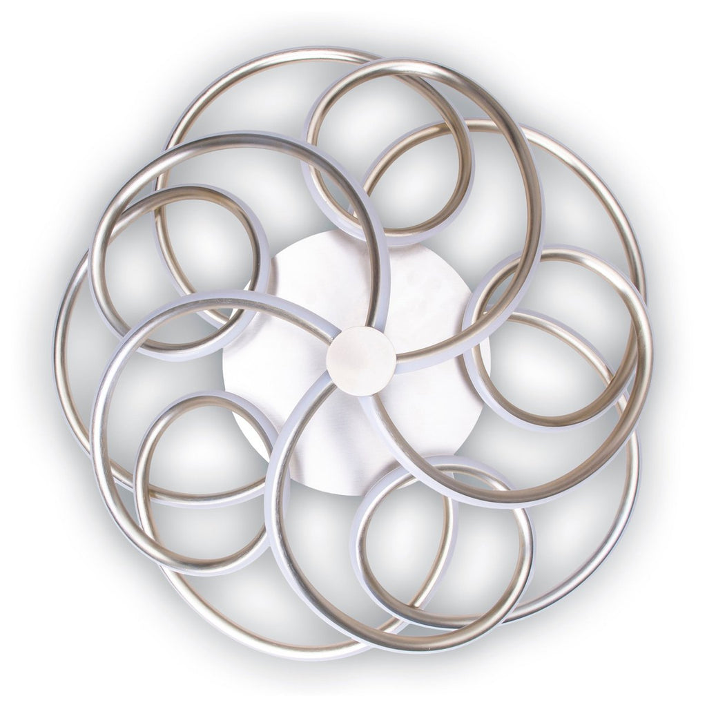LED-plafondlamp Rizado Ø57cm Näve - Nikkel