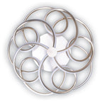 LED-plafondlamp Rizado Ø57cm Näve - Nikkel