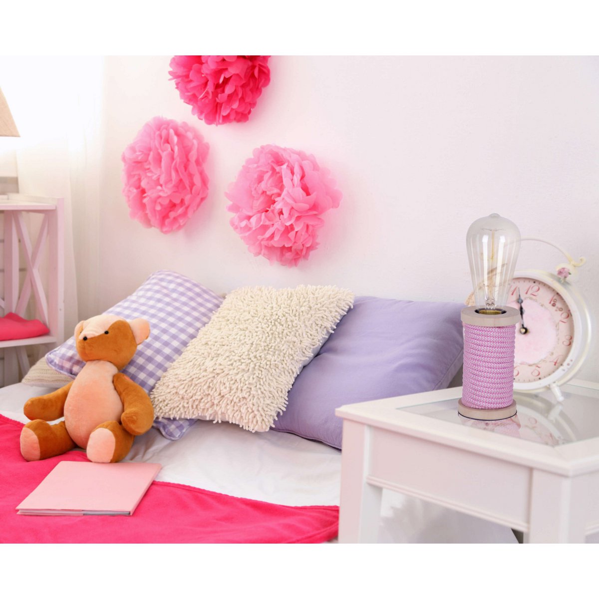 Näve Tafellamp Roze 12cm E27