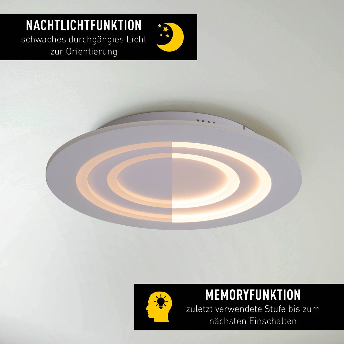Näve Mirel LED Plafondlamp 50cm Dimbaar RGB