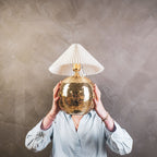Disco Ball Glas Lamp Goud 20x20x20cm Housevitamin