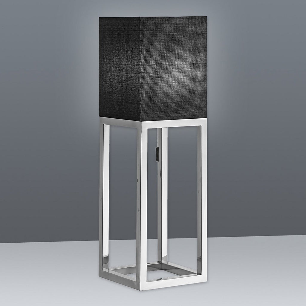 Näve Alfa Tafellamp - Chroom/Donkergrijs 65cm