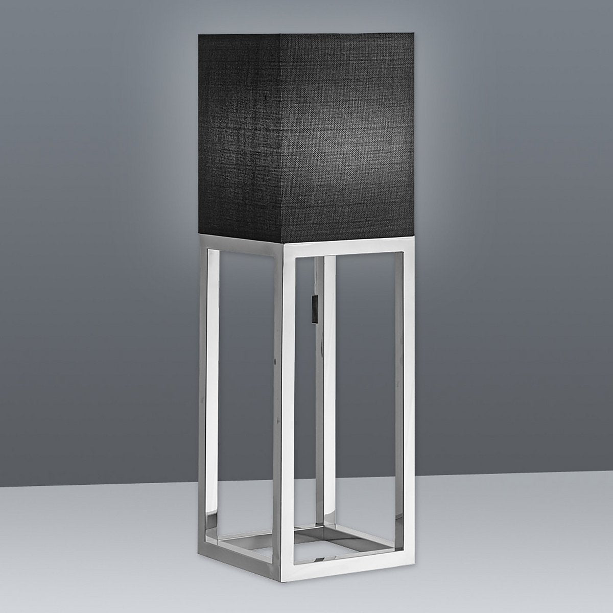 Näve Alfa Tafellamp - Chroom/Donkergrijs 65cm