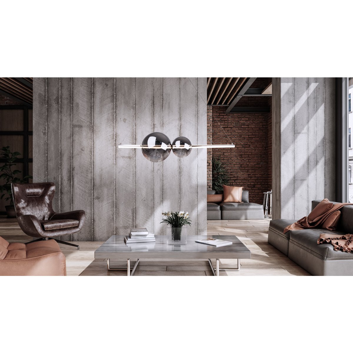 NOVA LED Hanglamp Chrome - 25cm
