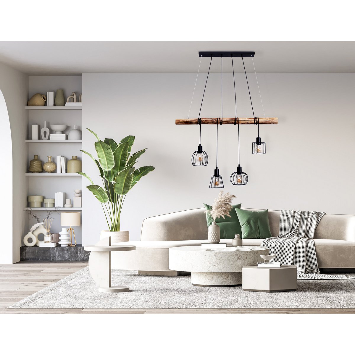 Näve Woodland Hanglamp - Zwart 100cm