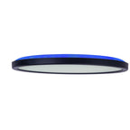 Het LED-plafondlicht "Carlo" met RGB-backlight, Ø van 29,3 cm, klassiekmoderne plafondlicht gemaakt van zwart/wit plastic met veel functies, b.v.