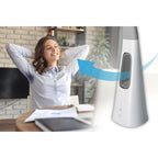 Näve Ventu LED-tafellicht - Wit 40cm Ventilator