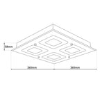 Näve LED Plafondlamp Spiegel 36cm