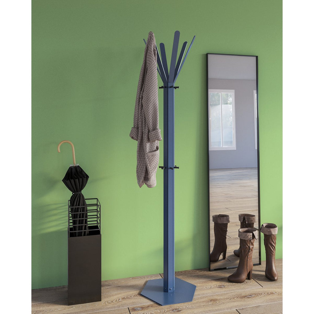 Gorillz Molto Staande Kapstok - 14 Haken - Blauw Industriëel Ontwerp