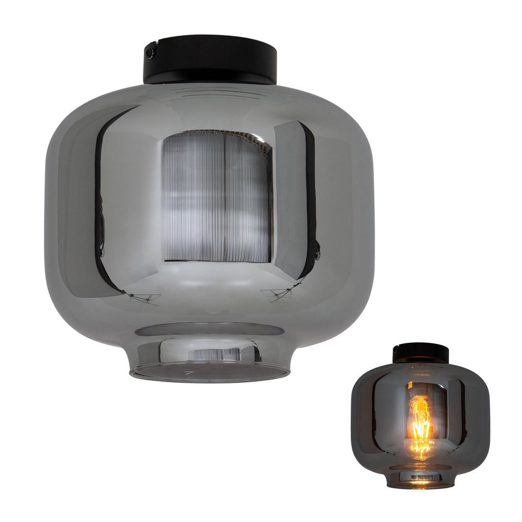 Näve Vaso Plafondlamp - Antraciet Retro 25cm