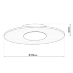 LED plafondlamp Modesto 29cm Beige