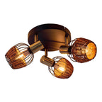 Näve Corbis Plafondlamp 3-vlam Zwart-Goud 38cm