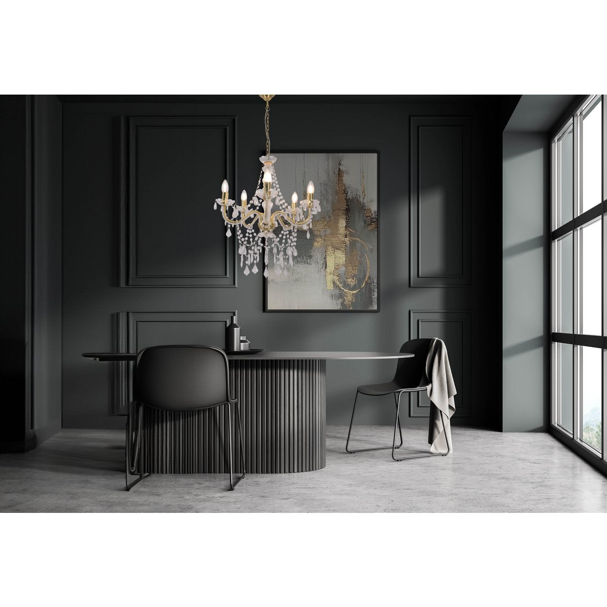 Näve Cecilia Kroonluchter 52cm Goud E14