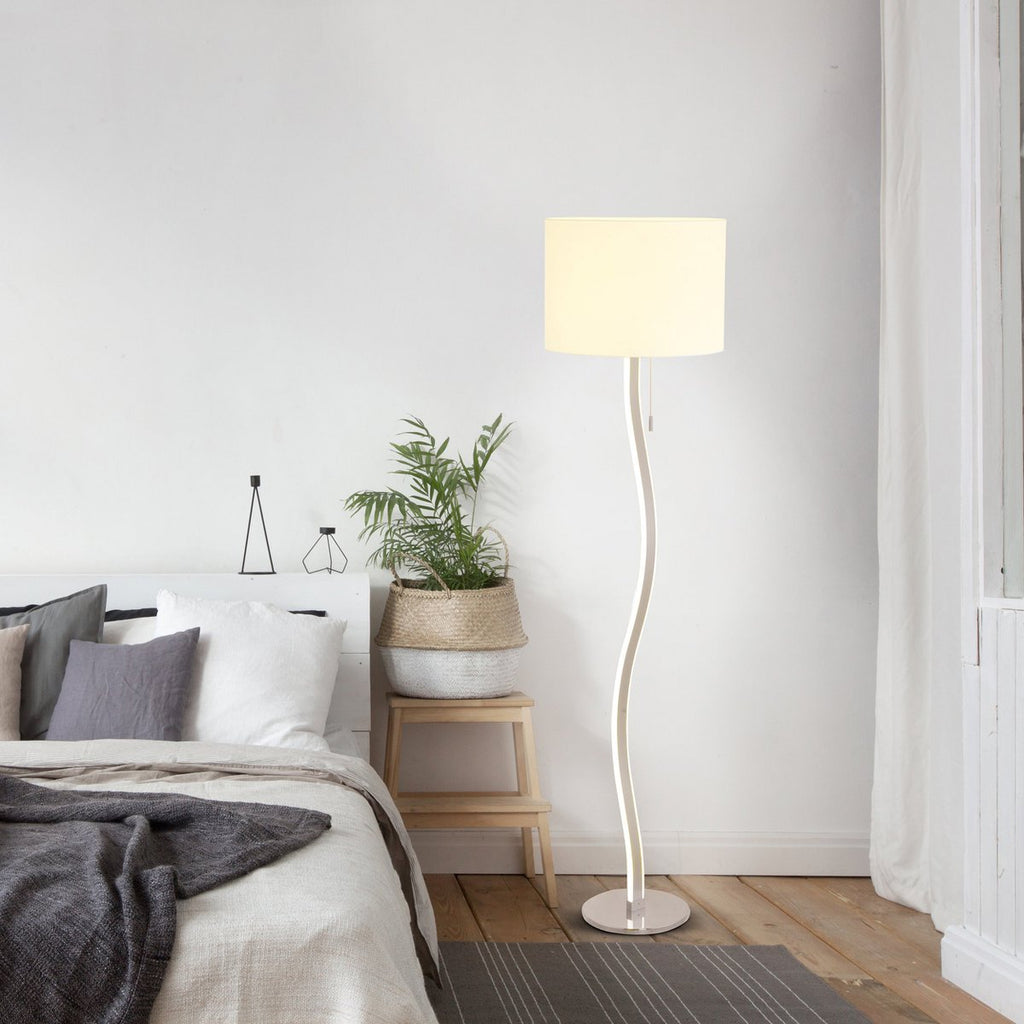 Näve Aurelia LED Vloerlamp Wit 163cm