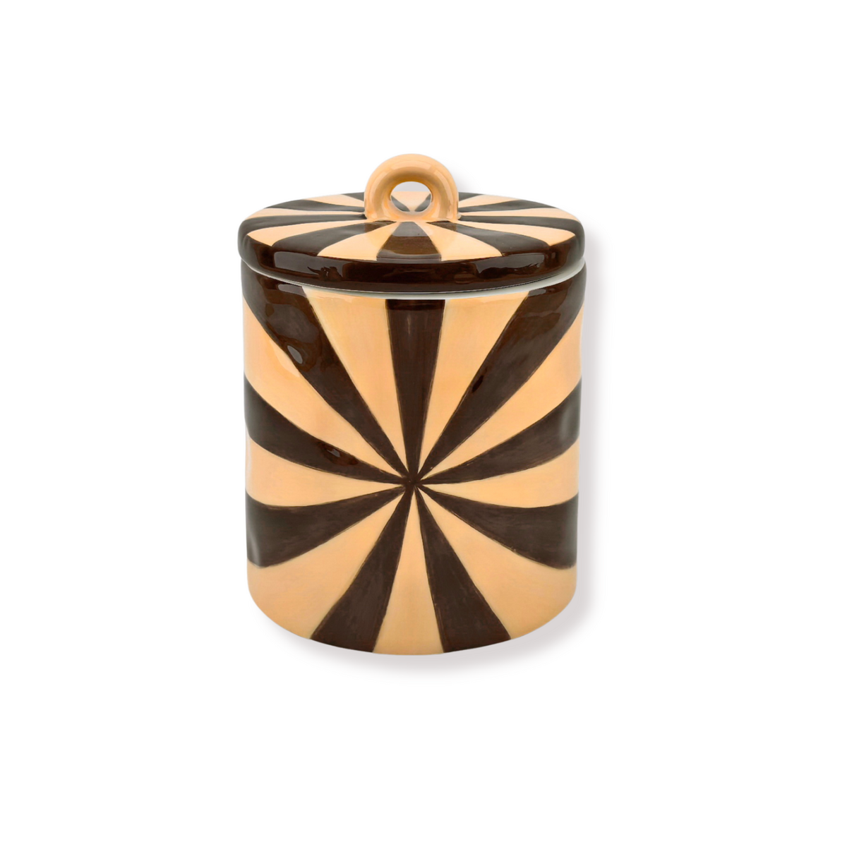 Housevitamin Swirl Voorraadpot - Bruin/Karamel - 11x11x14,5cm