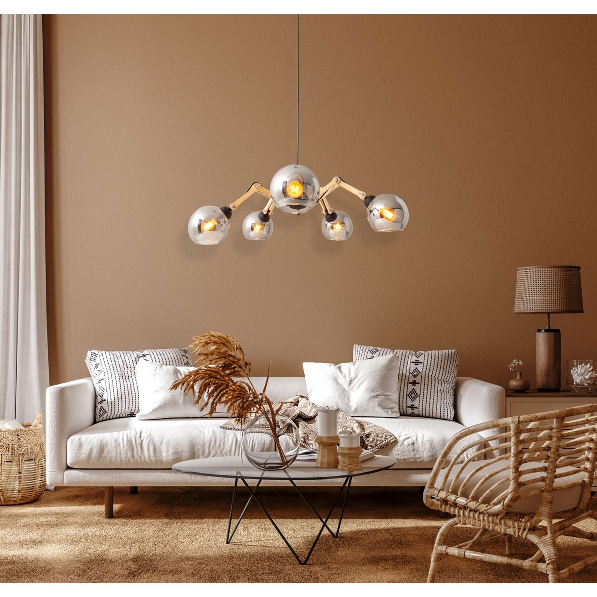 Näve Leuchten Soito Hanglamp 80cm - 5 Lichts - Verstelbaar, Modern Design