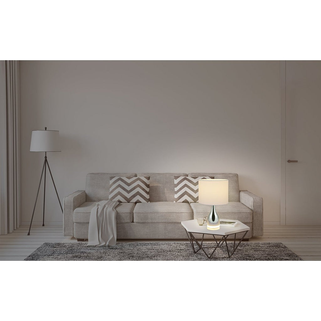 Cosima LED Tafellamp Chroom Wit 43,5cm
