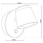 Näve Tondo Magnetisch Wandlicht - Black