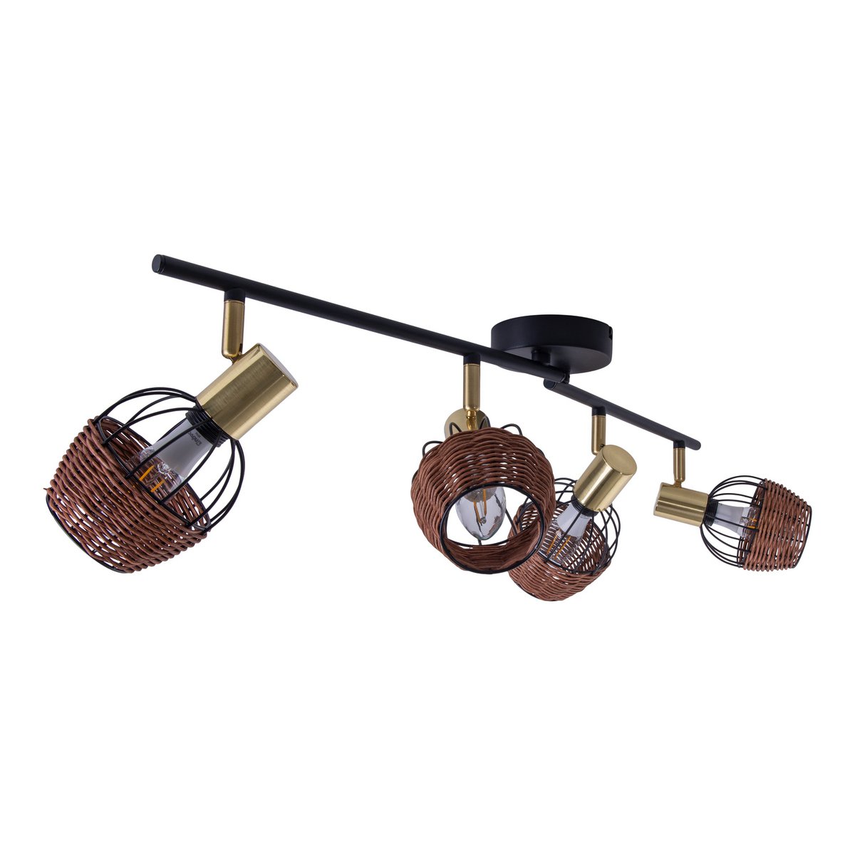 Corbis Plafondlamp - Zwart/Goud 78cm
