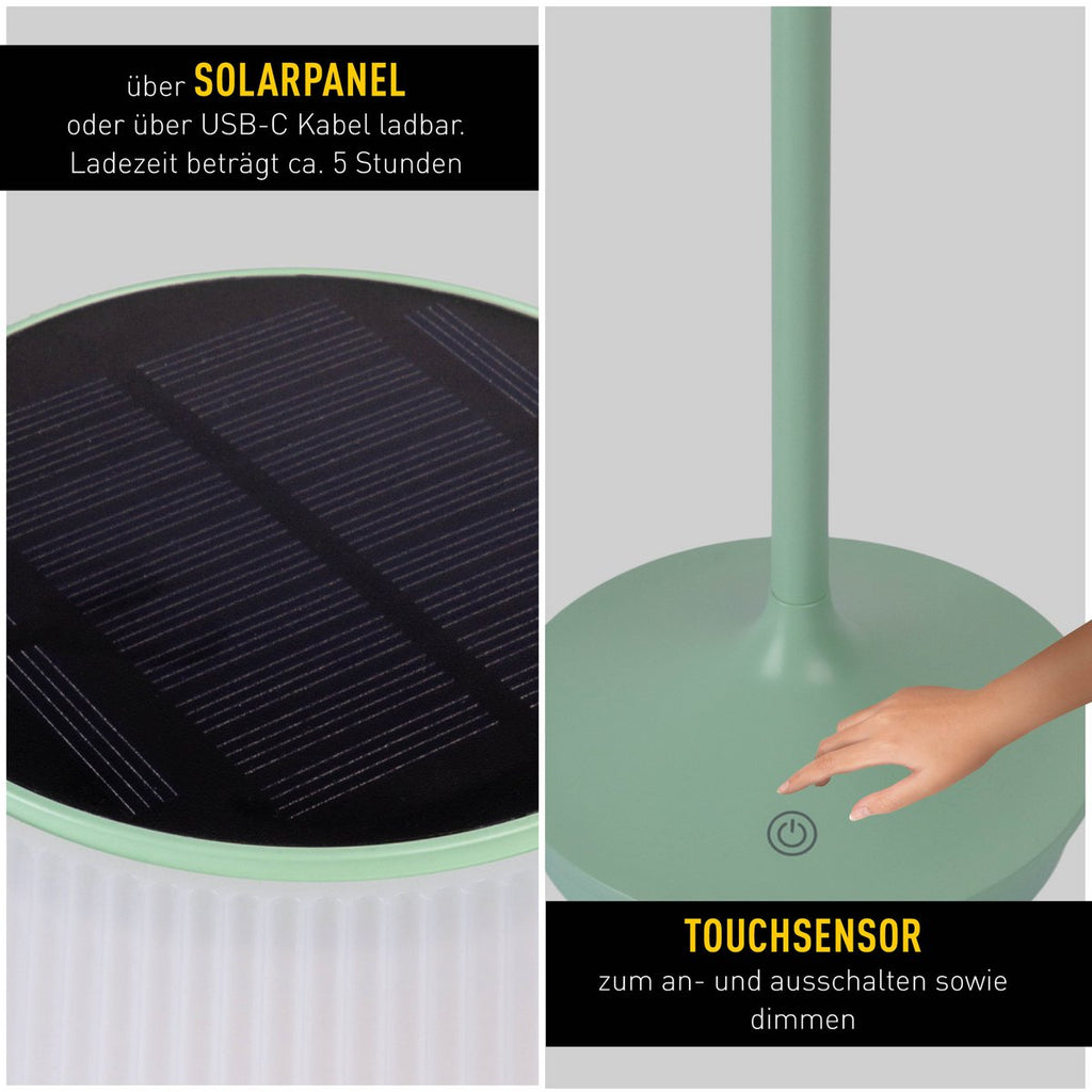 Näve Emmi Solar Tafellamp - Mint 38cm Dimbaar