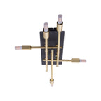 LED -plafondlamp "Ancona" met achtergrondverlichting gemaakt van metaal in zwart en messing, G9 -versies, lamp voor woonkamer, eetkamer, gang en kantoor, ca.