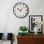 Klock wandklok Station - Wit/Zwart - 40x40x4cm