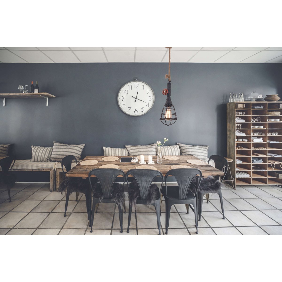 Näve Regia Hanglamp - Zwart 130cm E27