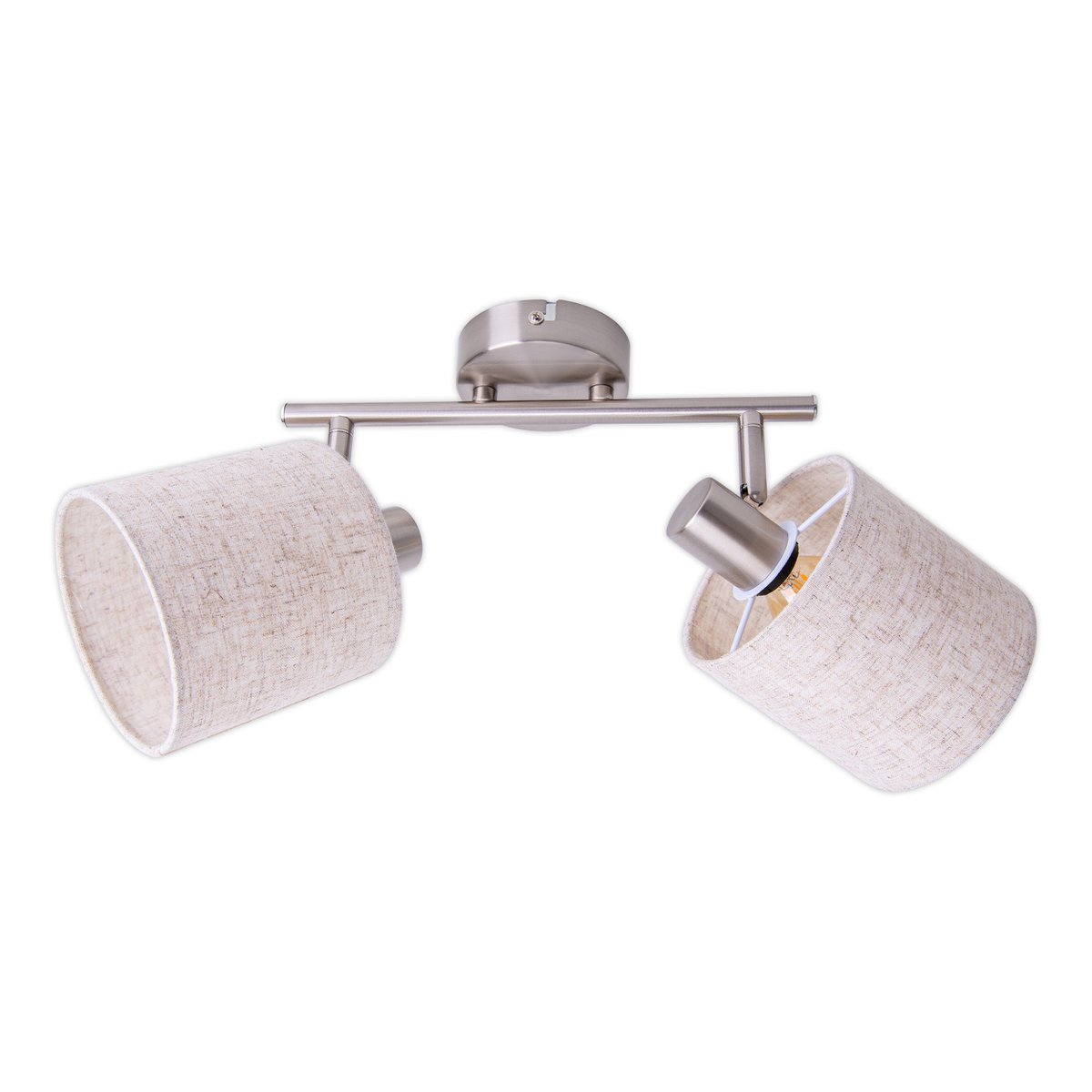 Näve Maron Muur- en Plafondlamp - Nikkel 46cm