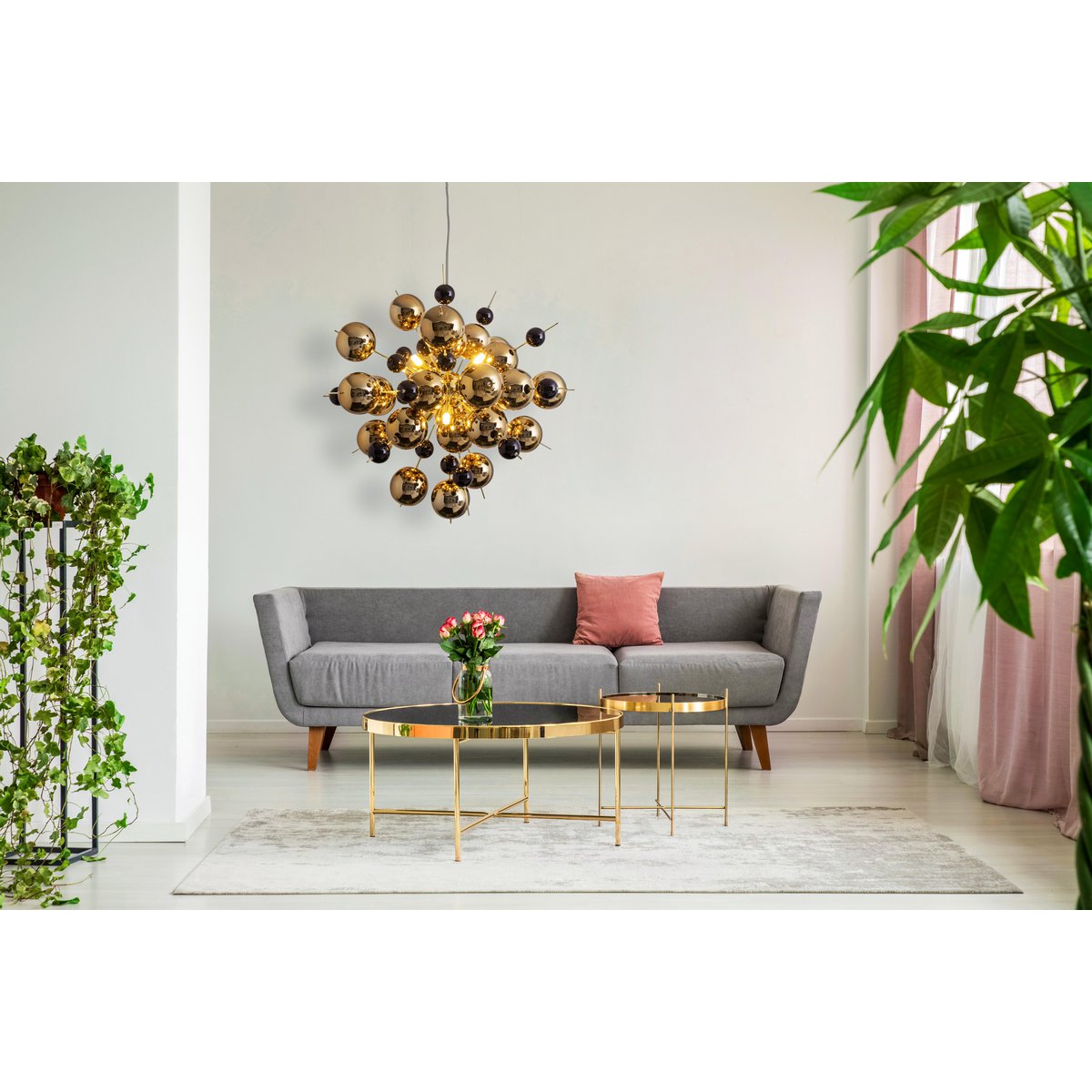 Näve Explosie Hanglamp - Goud 65cm