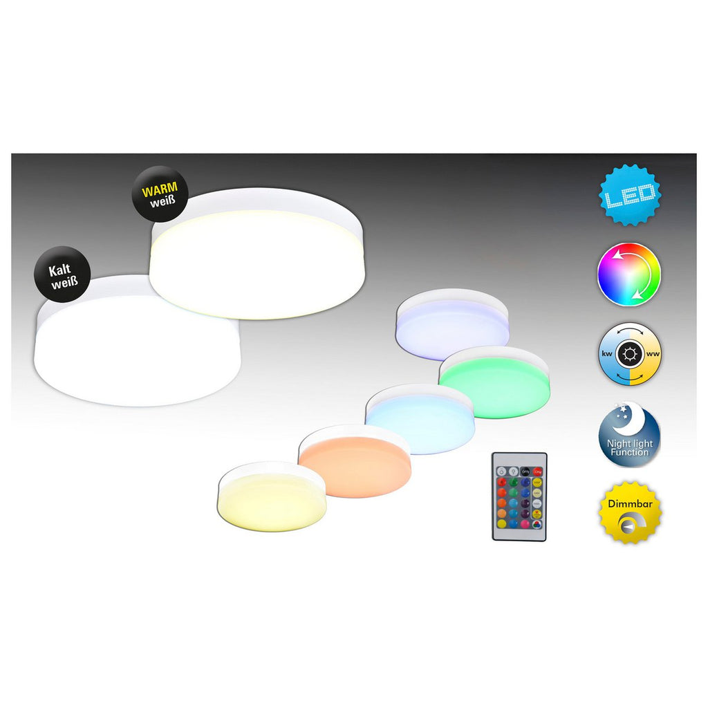 LED plafondlamp "Cool" Näve 25,5cm RGB