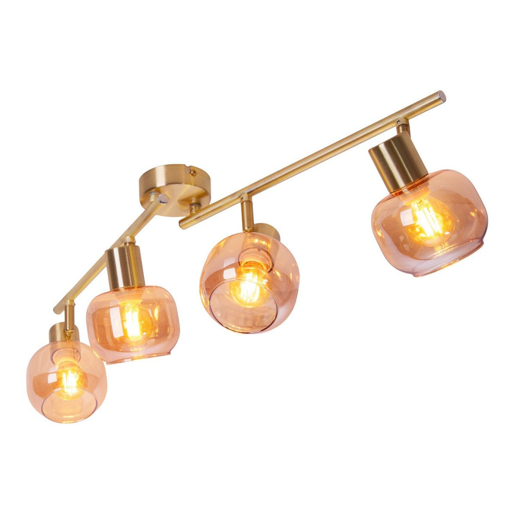 Näve Libby Plafondlamp 4-Lichts - Messing 80cm E14