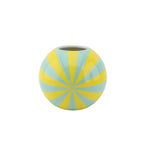 Bloemvaas Swirl - Geel/Mint - 15x15x13,5cm dolomiet