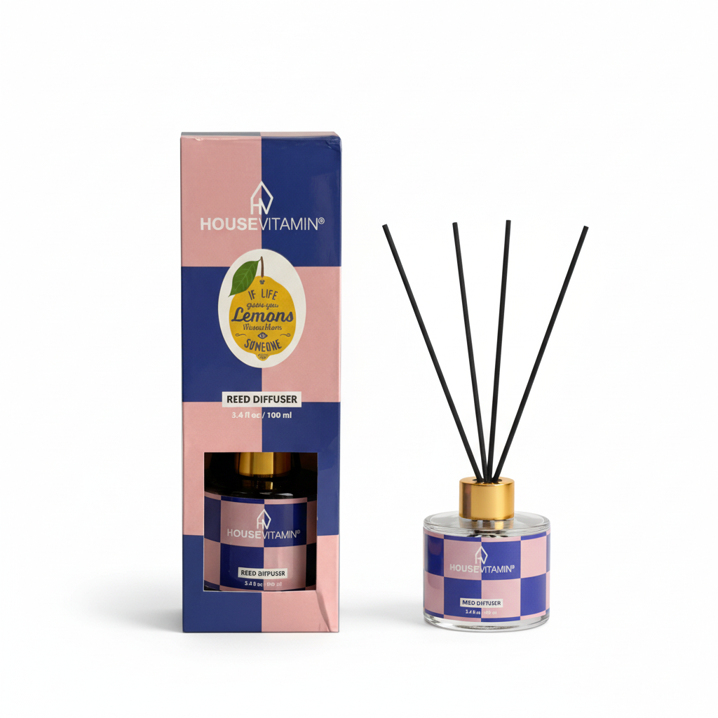 Housevitamin Reed Diffuser - Citroen, Bergamot & Basilicum - 100ml