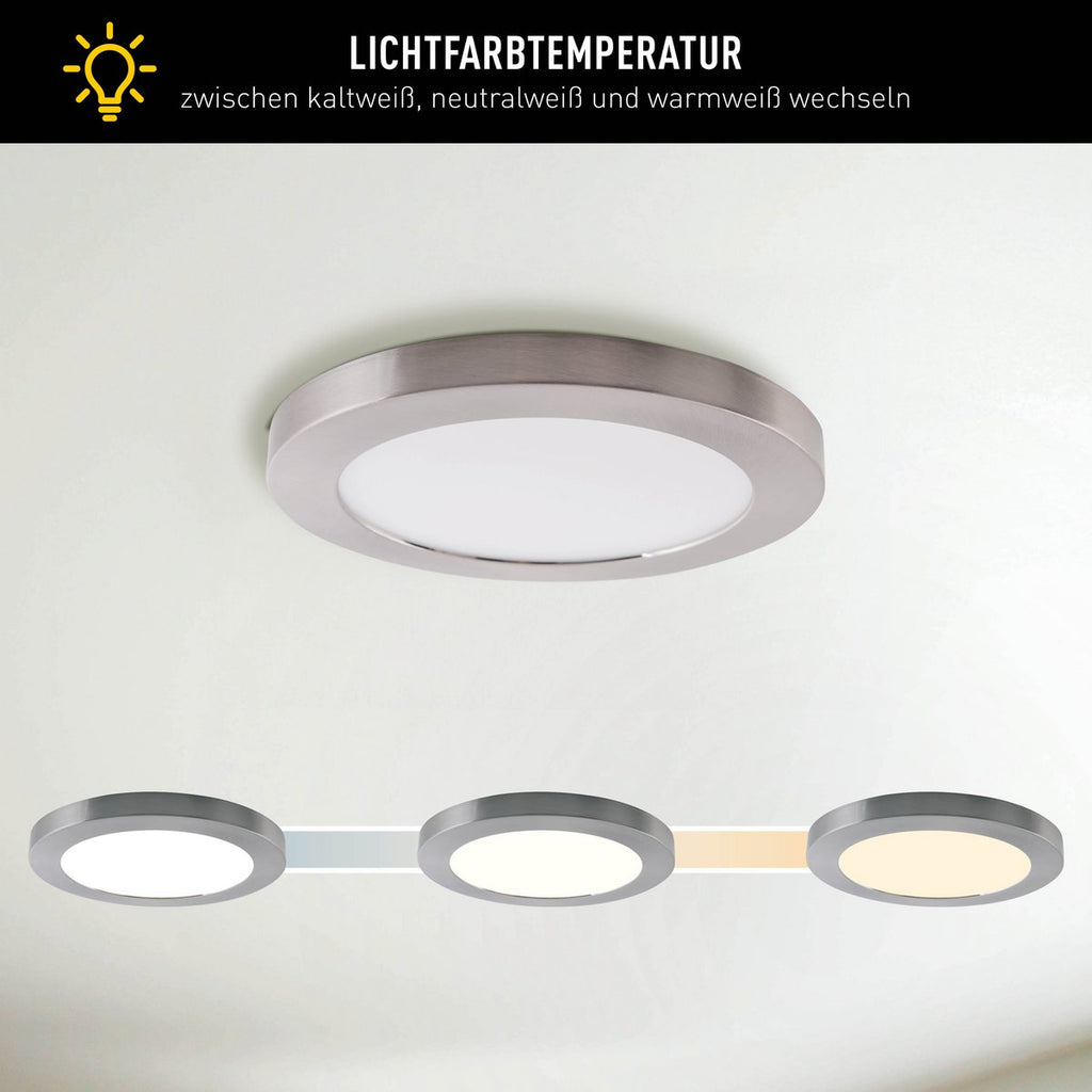 Näve Bonus LED Plafondlamp - Chroom/Wit 22,5cm