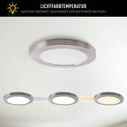 Näve Bonus LED Plafondlamp - Chroom/Wit 22,5cm