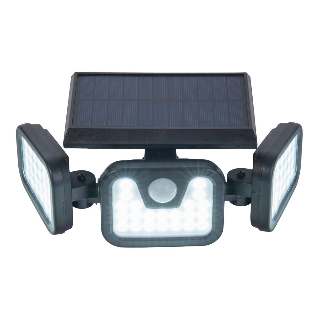 LED Solar Wandlamp Pacita - Zwart Bewegingsmelder