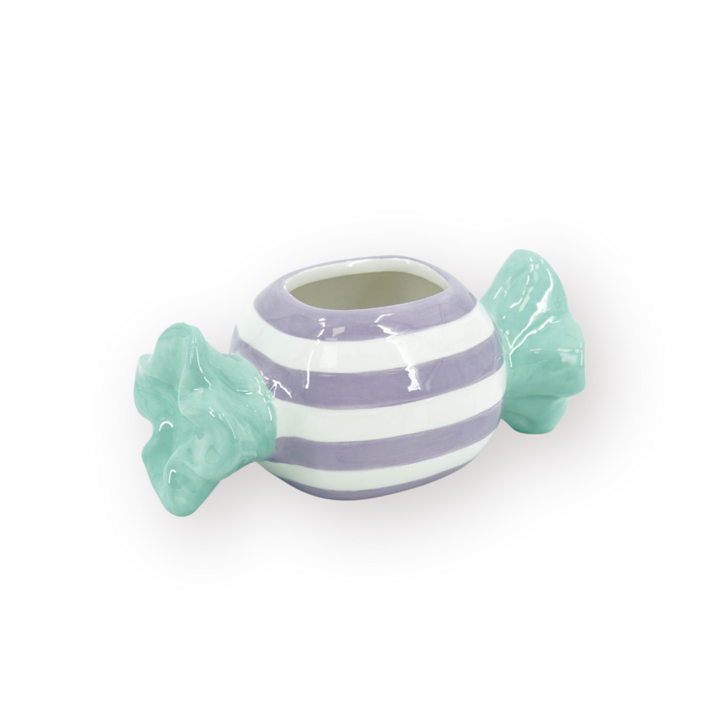 Candylicious Toffee Mint/Lila Bloempot 21x9,5x9,5 cm - Dolomiet