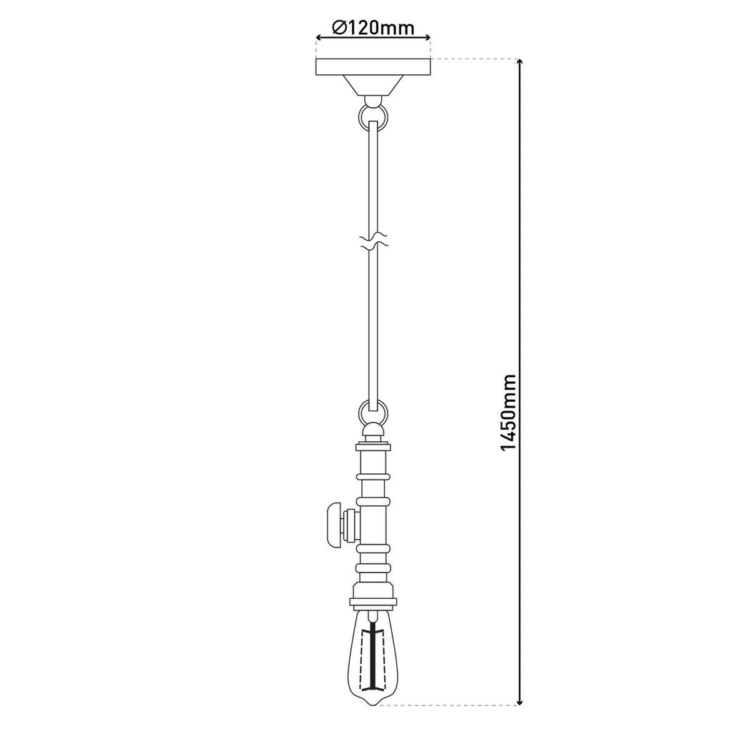 Näve Regia Hanger Lamp - Rood Metaal E27
