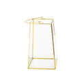 Glazen lantaarn gouden rand H20cm