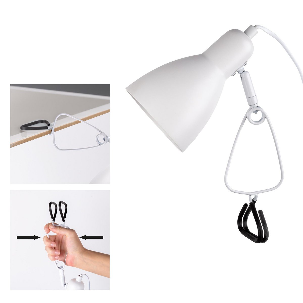 Näve Mara Klemlamp Mat Wit E14