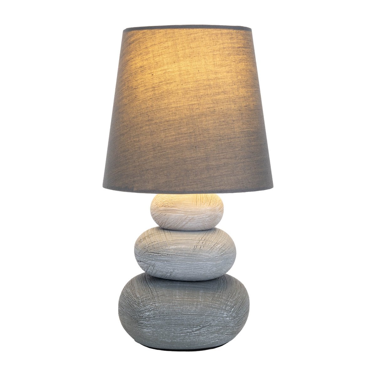 Näve Stoney Keramische Tafellamp Grijs 31cm