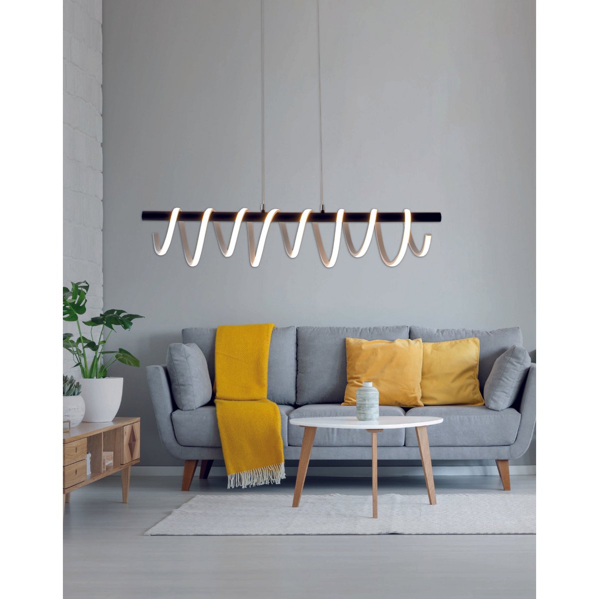 Näve Belleza LED-hanglamp - Zwart 100cm