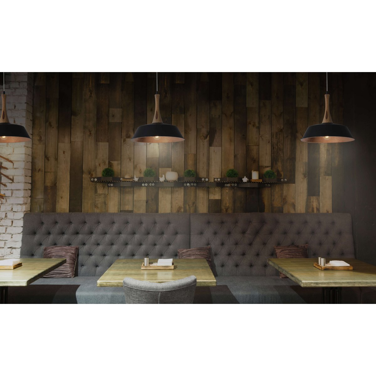 Näve Culum Hanglamp Ø36cm Zwart Koper