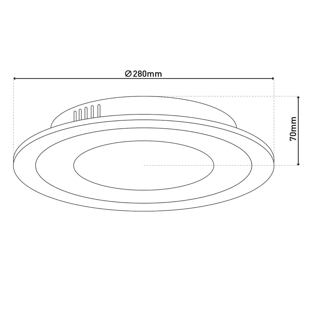 LED plafondlamp Chur - Kristaleffect Wit