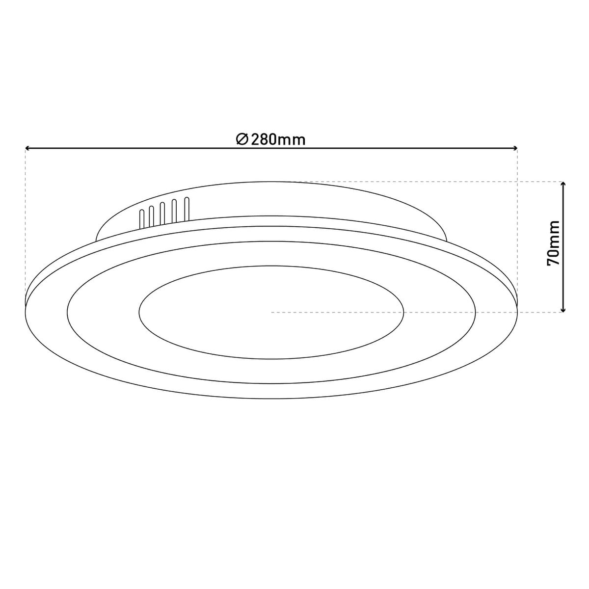 LED plafondlamp Chur - Kristaleffect Wit